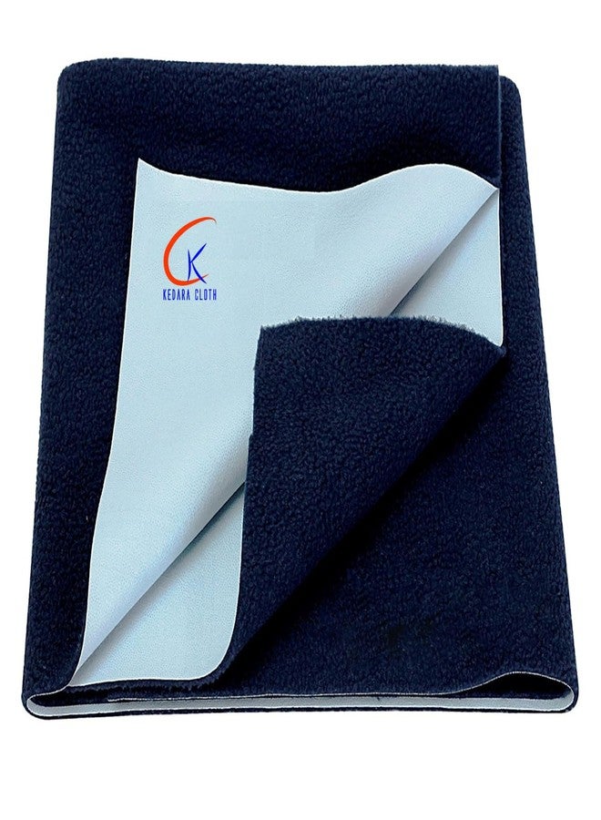 Kedara Cloth Anti-Pilling Fleece Baby Sheet Extra Absorbent Quick Dry Waterproof Bed Protector Blue, 100X140 CM - Image 1