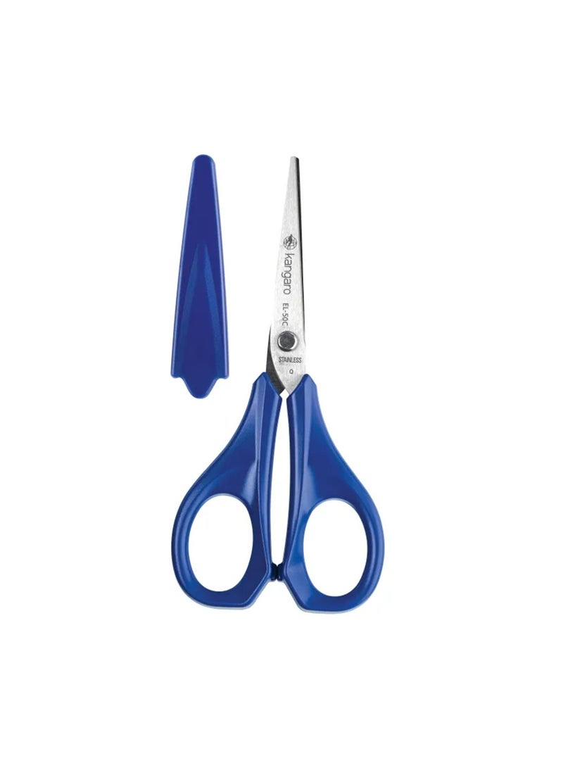 Kangaro مقص أنيق قطعة واحدة مع غطاء حماية بطول 128 مم بألوان متنوعة - Image 2