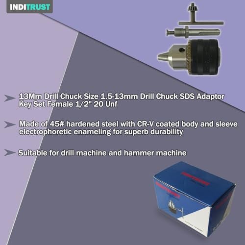 Inditrust 13mm drill chuck key with SDS adapter - Image 4