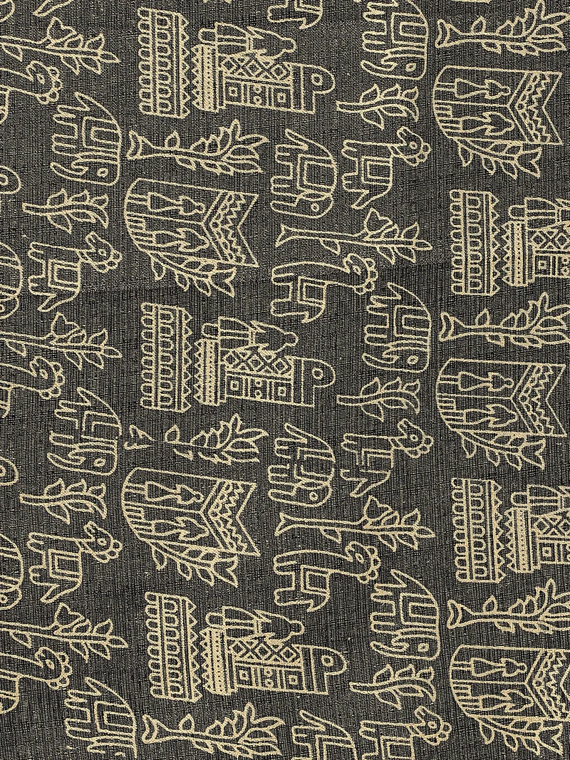 globus Globus Women Black Ethnic Print Silk Tasselled Border Dupatta