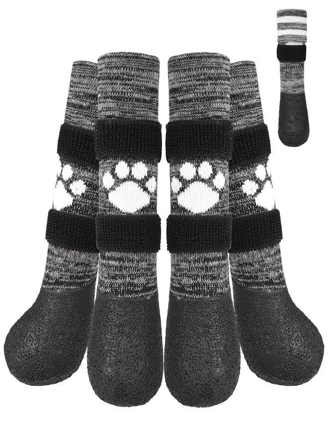 KOOLTAIL Anti Slip Dog Socks Boots, Waterproof Dog Shoes Lengthening Paw Protector with Straps Traction Control for Hardwood Floor, Prevent Licking Booties for Small Medium Large Senior Old Dogs - Image 1