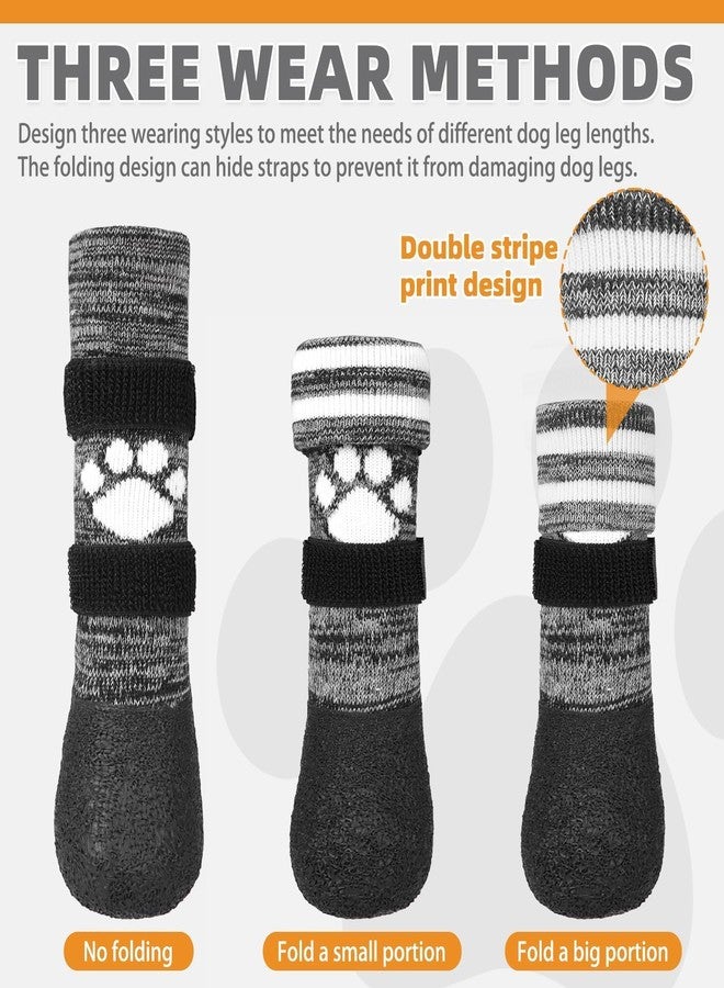 KOOLTAIL Anti Slip Dog Socks Boots, Waterproof Dog Shoes Lengthening Paw Protector with Straps Traction Control for Hardwood Floor, Prevent Licking Booties for Small Medium Large Senior Old Dogs - Image 3
