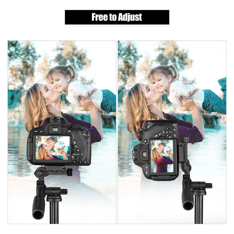 3-Way Pan Tilt Head 360° Panoramic 3KG Payload with Handle Quick Release Plate Universal 1/4 Mounting for Camera Tripod Mounting - Image 5