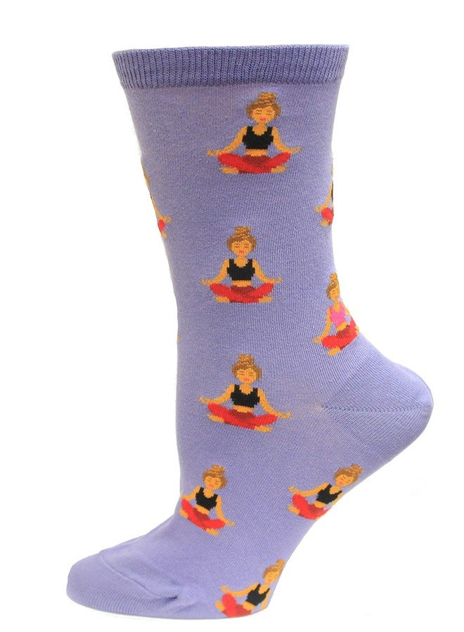 HOTSOX Womens Meditation Socks 1 Pair, Periwinkle, Shoe Size: 9-11