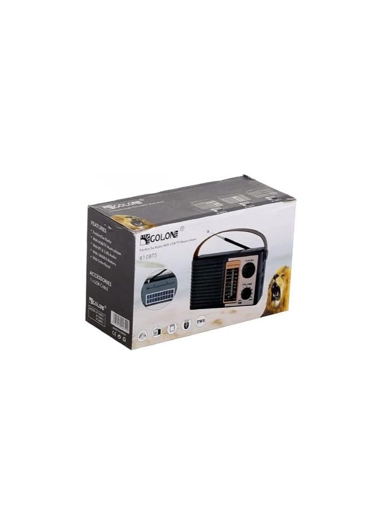 Golon - Solar Radio - Bluetooth - 4 Waves - Flash Player - Charging and Electricity - Image 1