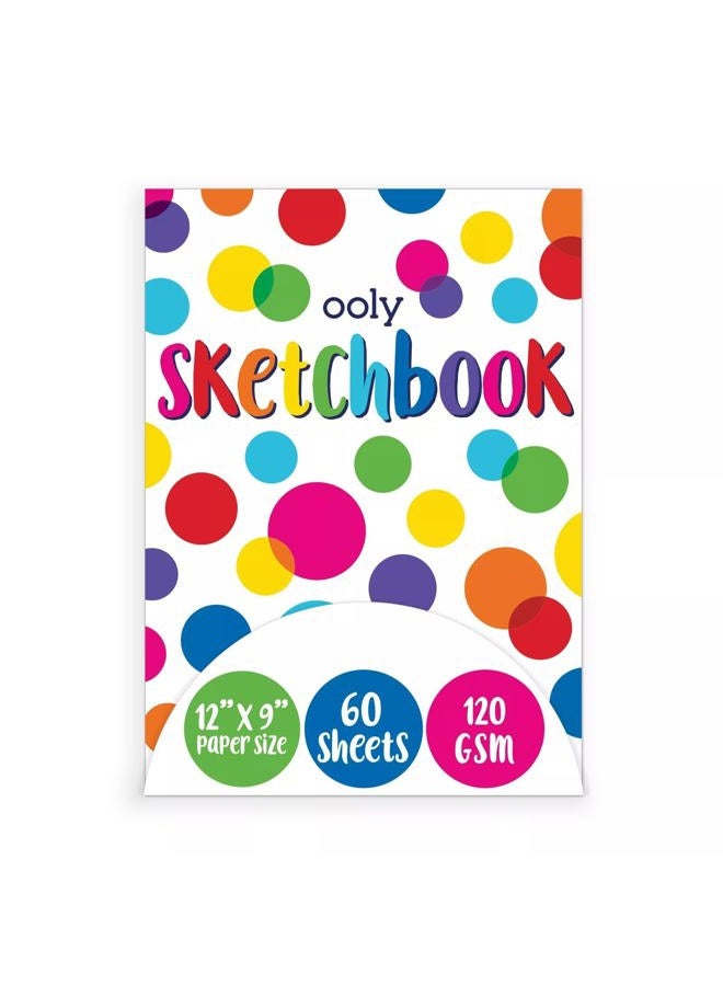 OOLY Chunkies 12" x 9" Thick Paper Sketchbook Pad - 60 Pages per Pad, 120 GSM / 32 LB Paper for Drawing, Artwork, Perfect with Chunkies Paint Sticks for Toddlers - Image 1
