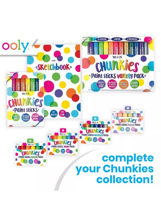 OOLY Chunkies 12" x 9" Thick Paper Sketchbook Pad - 60 Pages per Pad, 120 GSM / 32 LB Paper for Drawing, Artwork, Perfect with Chunkies Paint Sticks for Toddlers - Image 5