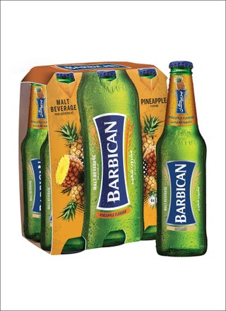 Pineapple Flavoured Non Alcoholic Malt in Glass Bottle