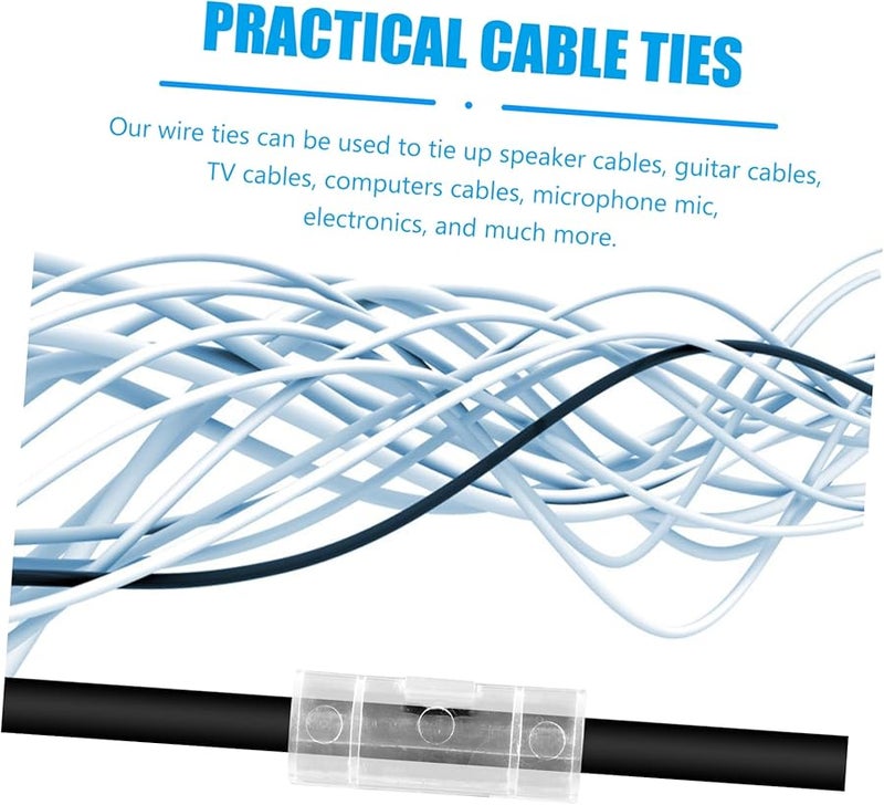 20Pcs Self Adhesive Cable Clips Cord Management Organizer Wall Mount Wire Hider White - Image 5