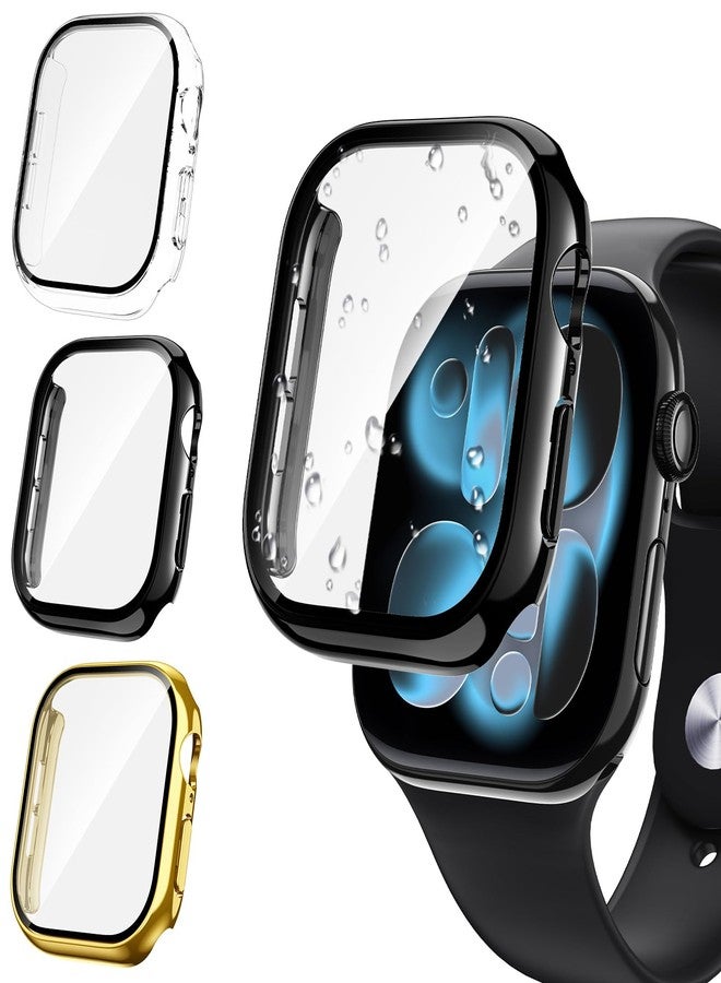 Tensea [3PCS for Apple Watch Screen Protector Case Series 11/10 42mm Accessories, iWatch Protective Face Cover for Women Men, Tempered Glass Film Hard Bumper for iPhone Watch 42 mm - Image 1