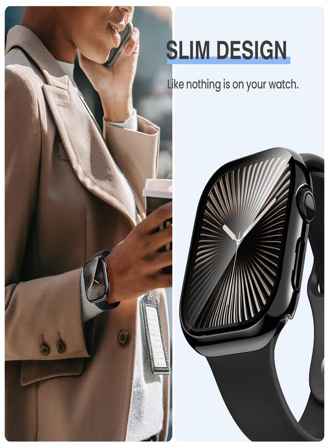 Tensea [3PCS for Apple Watch Screen Protector Case Series 11/10 42mm Accessories, iWatch Protective Face Cover for Women Men, Tempered Glass Film Hard Bumper for iPhone Watch 42 mm - Image 4