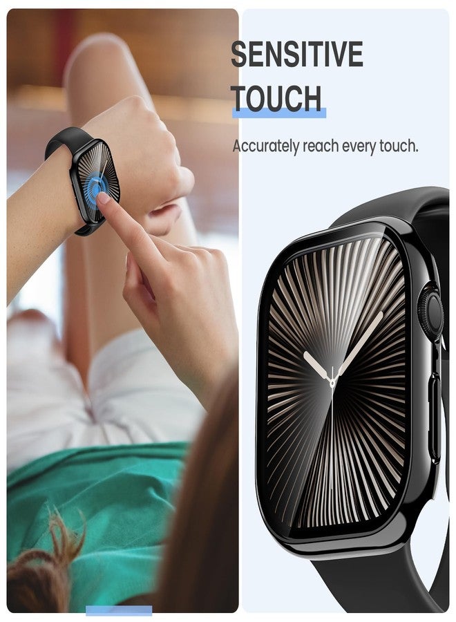 Tensea [3PCS for Apple Watch Screen Protector Case Series 11/10 42mm Accessories, iWatch Protective Face Cover for Women Men, Tempered Glass Film Hard Bumper for iPhone Watch 42 mm - Image 5