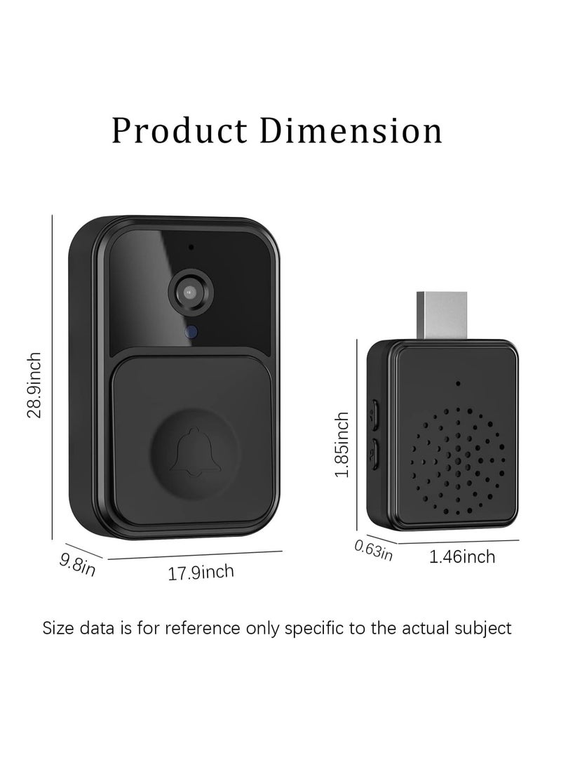 Excefore - Smart Wireless Remote Video Doorbell, Camera Wireless Intercom Doorbell, HD Night Vision WiFi Security Door Doorbell, Cloud Storage, 2-Way Audio - Image 1