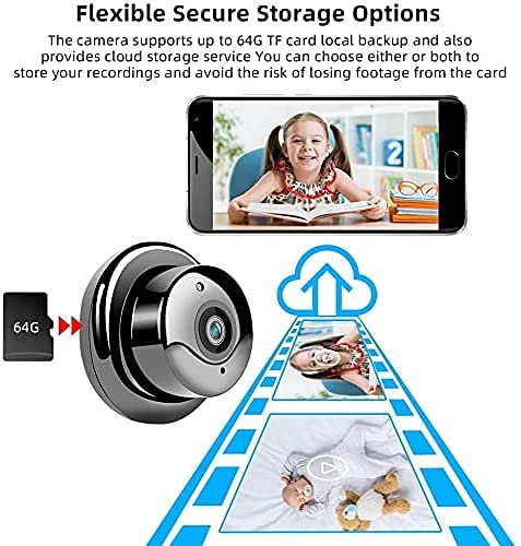 AUSHA®WiFi Camera, HD 1080P Wireless WiFi Portable Camera with Night Vision and Motion Detection, with Remote Viewing and Loop Recording for Indoor Outdoor Home Securi - Image 2