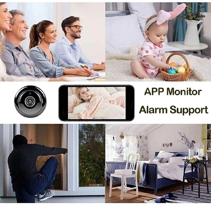 AUSHA®WiFi Camera, HD 1080P Wireless WiFi Portable Camera with Night Vision and Motion Detection, with Remote Viewing and Loop Recording for Indoor Outdoor Home Securi - Image 3