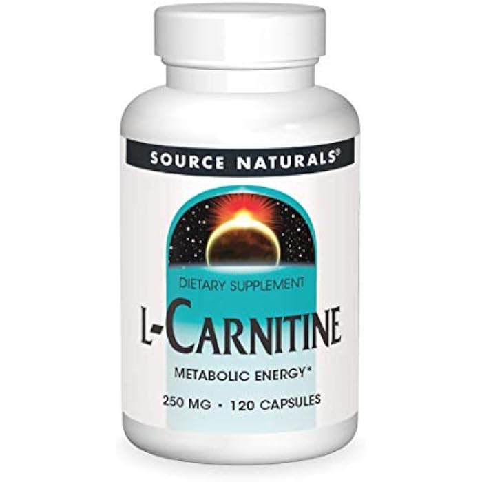 Source Naturals L-Carnitine, Metabolic Energy*, 250mg - 120 Capsules - Image 1