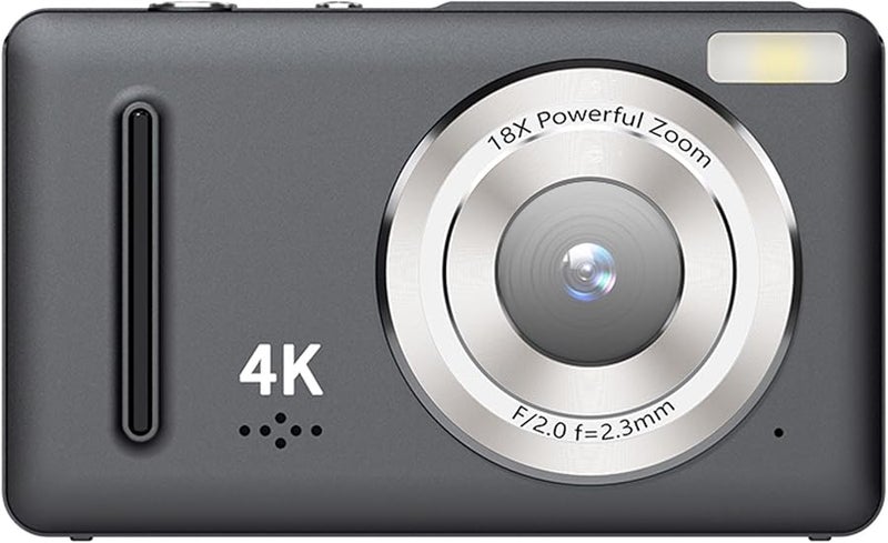 Fockety 64MP 4K Digital Camera Autofocus Vlogging Camera with 16X Zoom Anti Shake Black - Image 1