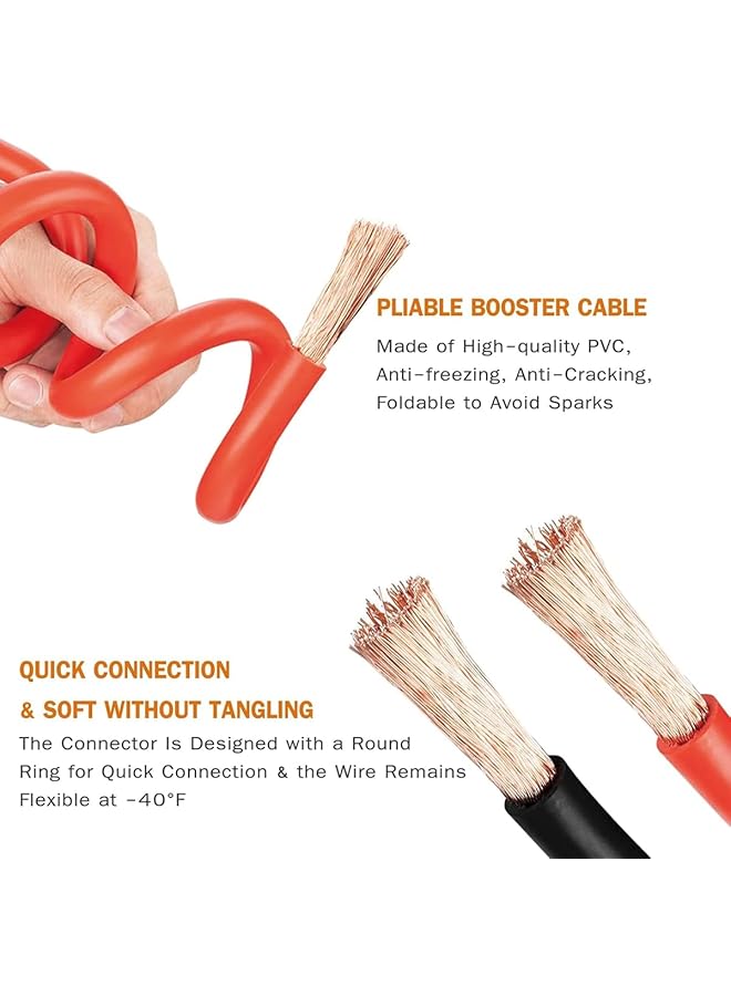 Generic 28 Pcs Jumper Cable Tools Set - Jumper Cables For Car Battery, Heavy Duty Automotive Booster Cables For Jump Starting Dead Or Weak Batteries With Carrying Bag Included  - Image 4