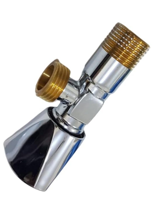 محبس زاوية نحاس مطلي بالكروم - Image 3