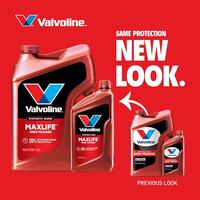 Valvoline زيت محرك صناعي مختلط فالفولين عالي الأميال بتقنية ماكس لايف SAE 10W40 1 QT علبة من 6 - Image 4