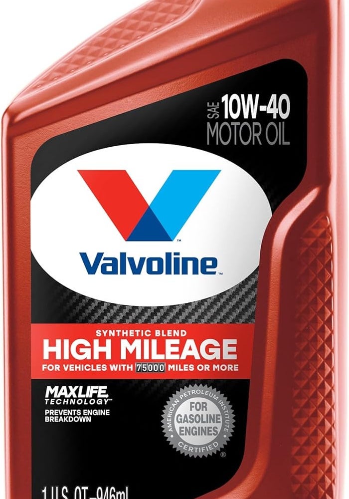 Valvoline زيت محرك صناعي مختلط فالفولين عالي الأميال بتقنية ماكس لايف SAE 10W40 1 QT علبة من 6 - Image 2