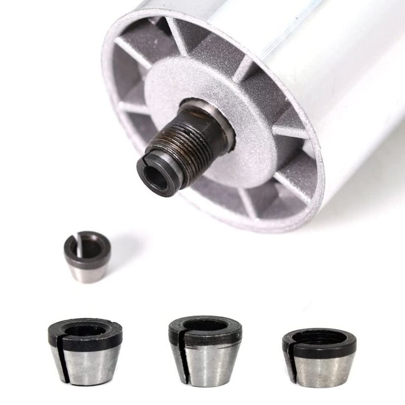 SeonFook 6Pcs Router Collet Adapter 6mm 1/4" 8mm Steel Collets Trimmer Clamping Collet Adaptors Chuck Router Bit for Woodworking Engraving Trimming Machine Tool - Image 4