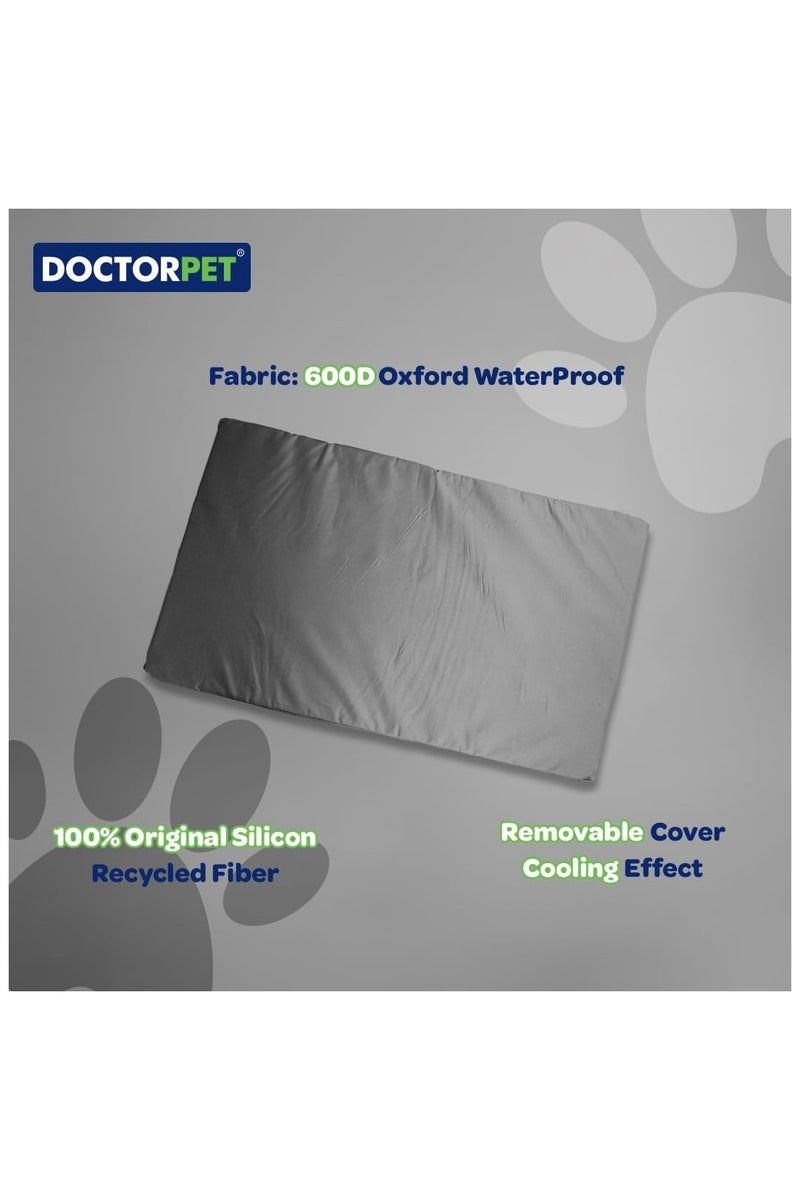 DOCTERPET Doctor Pet Gelato Series Crate Mattress Medium - 53x76x6cm - Black - Soft Washable Fabric, Cooling Effect, Eco-Friendly Fill, Non-Slip Base - Ideal for Cats & Medium Dogs - Image 2