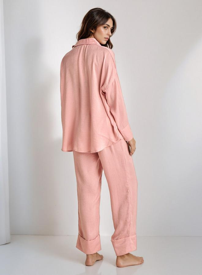 Splash FAV Pyjama Set Collared Shirt & Trousers Polyester - Image 4