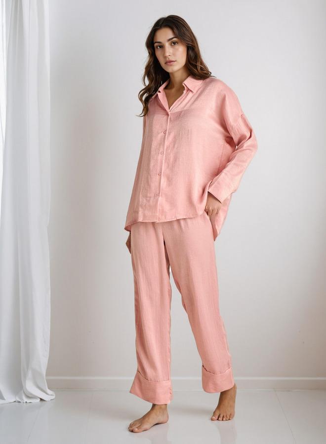 Splash FAV Pyjama Set Collared Shirt & Trousers Polyester - Image 1