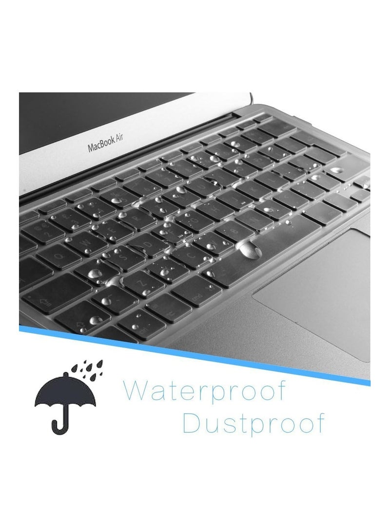 O Ozone Macbook Keyboard Skin for MacBook Pro 12 Inch for MacBook Retina 12 inch Keyboard Cover 2017 2016 2015 Compatible with A1534 A1708 UK English Layout Clear - Image 4