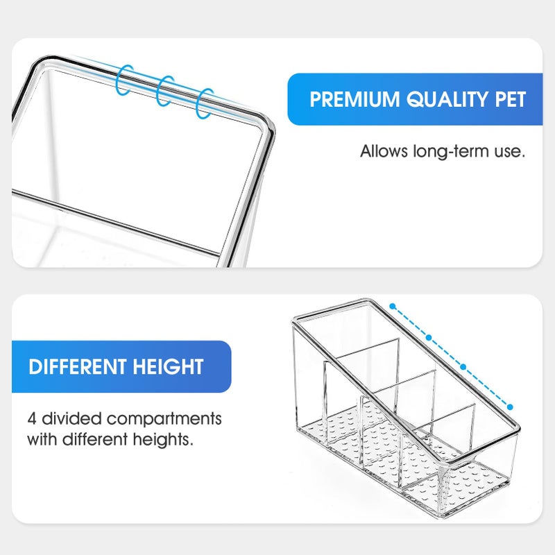 MaxGear Remote Control Holder Clear TV Remote control Storage Organizer Small Plastic Caddy for Home, 1 Pack - Image 4