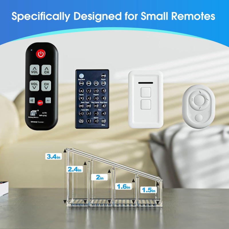 MaxGear Remote Control Holder Clear TV Remote control Storage Organizer Small Plastic Caddy for Home, 1 Pack - Image 2