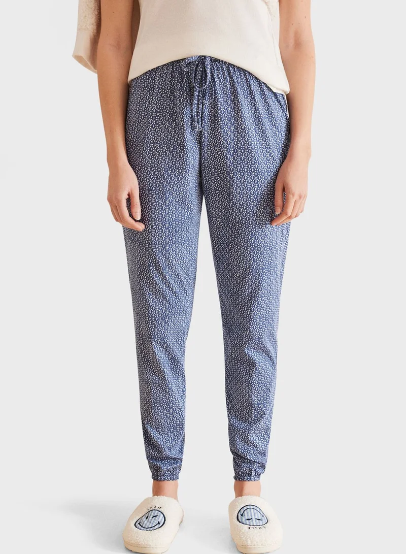 ومن سيكريت Long Geometric Print Pyjama Bottoms