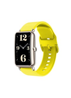 Replacement Strap For Huawei Band 6 Color Buckle Silicone Watch Band Yellow