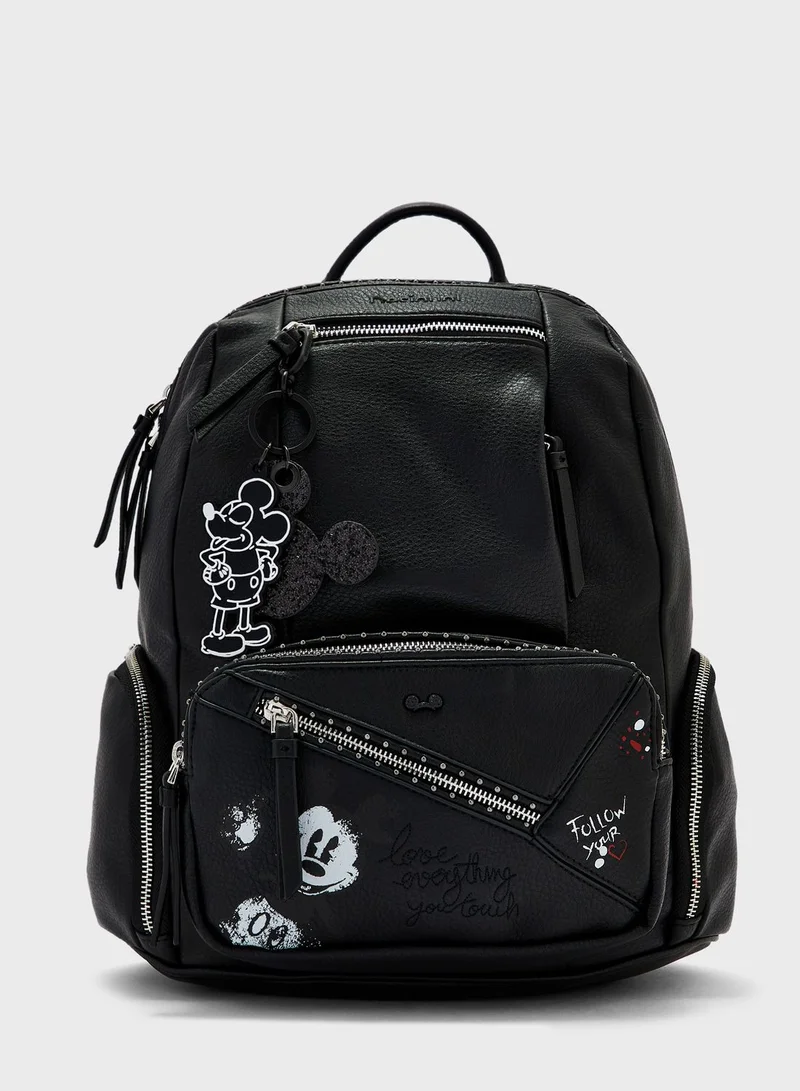DESIGUAL Top Handle Zip Lock Backpack