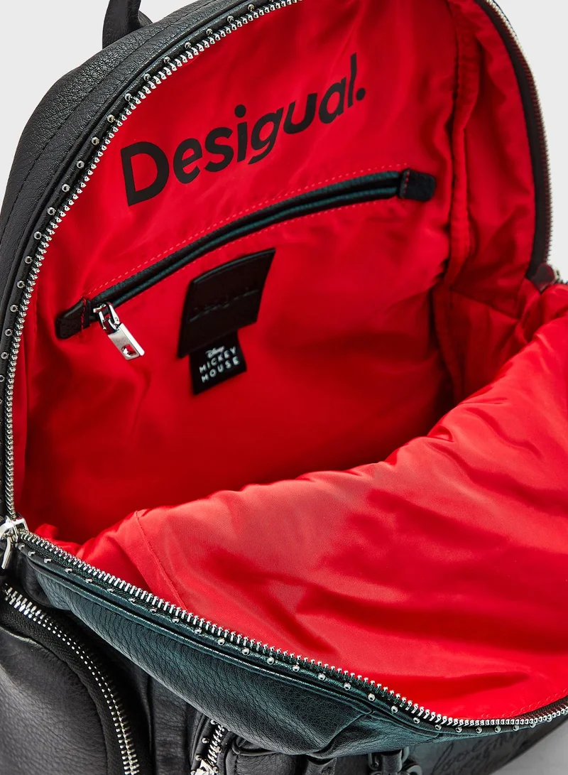 DESIGUAL Top Handle Zip Lock Backpack