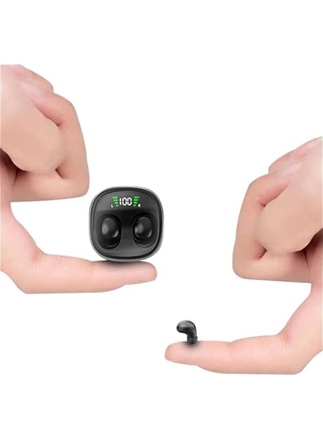 سماعات أذن لاسلكية صغيرة غير مرئية بتصميم منخفض لآذان صغيرة للنساء والأطفال، سماعات مريحة وصغيرة للاستخدام في العمل، مثالية للنوم، صغيرة وخفية. - Image 1