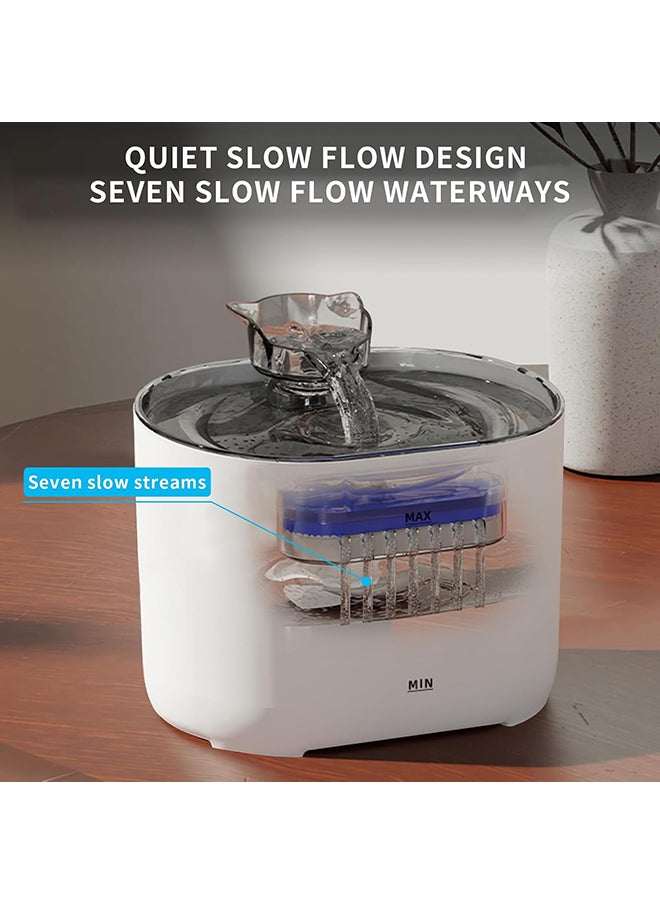 O Ozone O Ozone Pet Drinking Water Fountain, 2.2L Pet Fountain Water Bowl Dispenser with Filter,Automatic Pet Water Dispenser Drinking Bowl for Cats, Dogs  - Image 3
