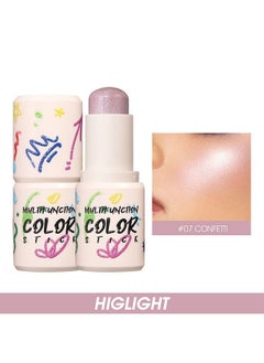 LANGMANNI Highlighter Stick, Moisture and Lightweight Highlighters , Blendable and Smooth 07 Confetti Makeup Stick  - Image 1