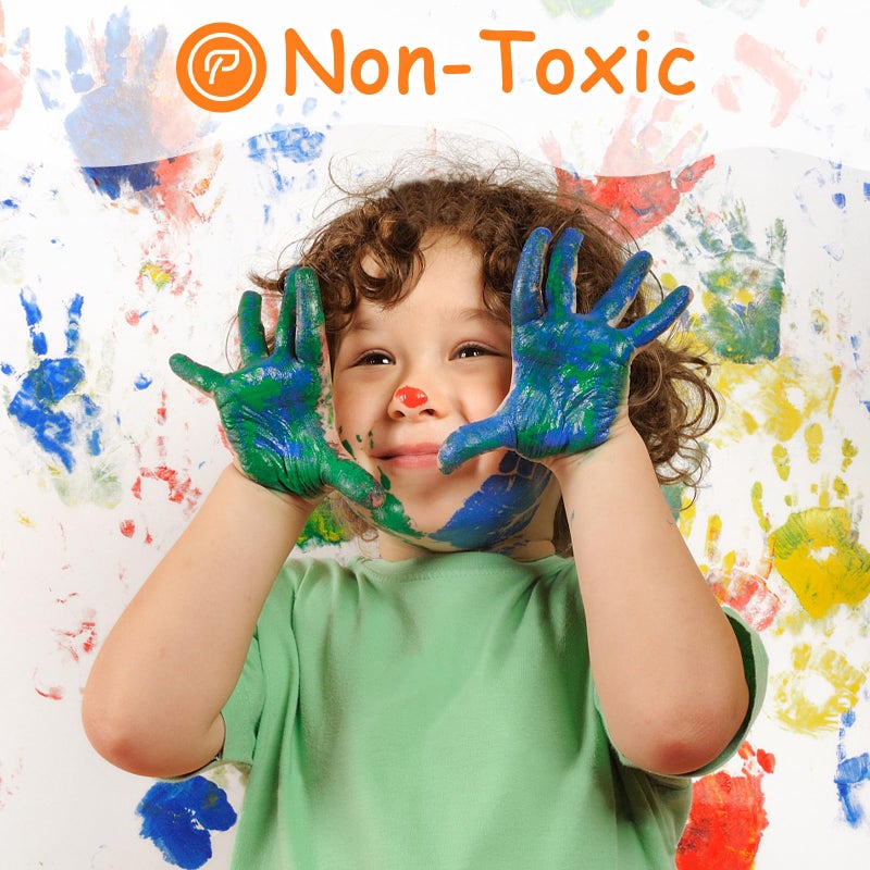 ABEIER Washable Finger Paint for Toddlers, Safe Non-Toxic, 12 Vibrant Colors (1.21fl oz), Baby Safe Paint for Hand and Feet, Mess Free Art Supplies for Kids, Preschool Learning Gifts, Ages 1-3 4 5 6+ - Image 5