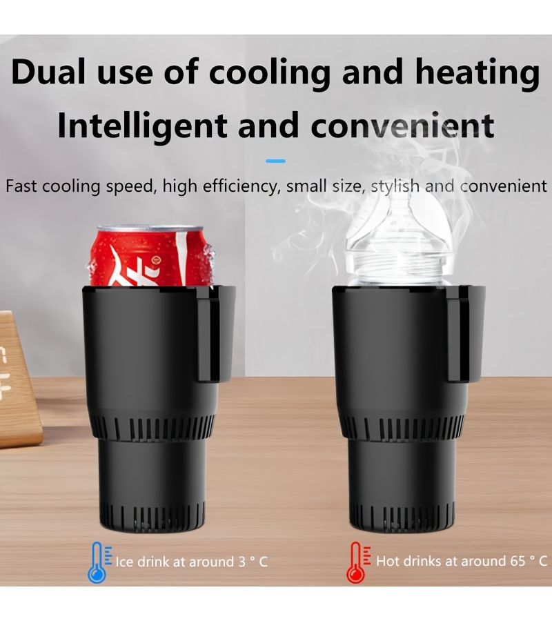 Black Smart Car Hot Cold Cup Portable For Car Home Office - Image 4