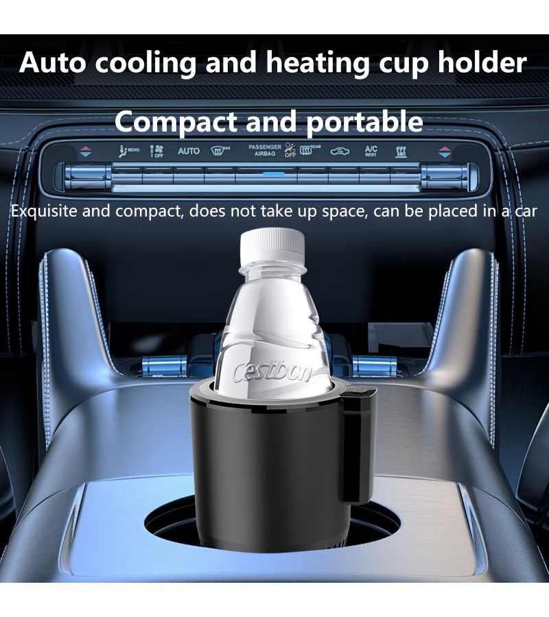 Black Smart Car Hot Cold Cup Portable For Car Home Office - Image 5