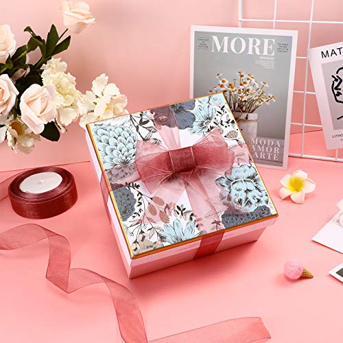 Shappy 6 Rolls Organza Ribbon Sheer Chiffon Ribbon Bulk for Wrapping Decorating Valentine Wedding Birthday Bouquet Garland(50 Yard Each Roll,Dusty Rose) - Image 4