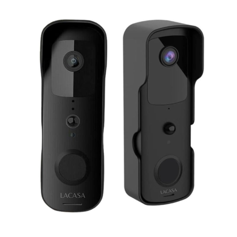 Lacasa جرس باب لاسلكي LACASA مع جرس داخلي وكاميرا 1080p FHD مع رؤية ليلية وزاوية واسعة للغاية واتصال ثنائي الاتجاه في الوقت الحقيقي، تركيب سهل - Image 1