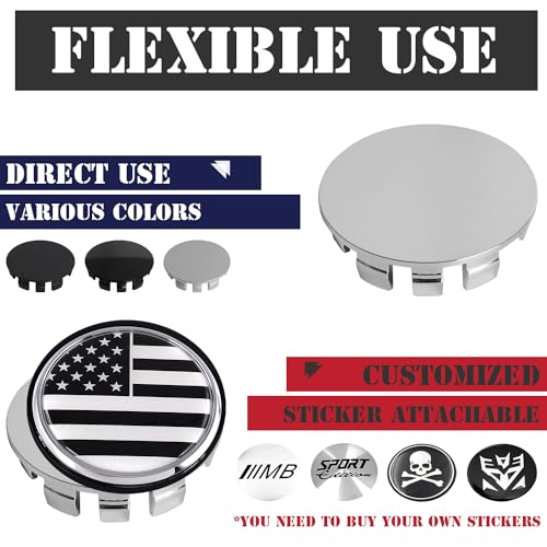 KitsPro 2.4Inch 62MM Wheel Center Caps, Pack of 4 (Chrome, Outer 62MM, Inner 56MM) - Image 5