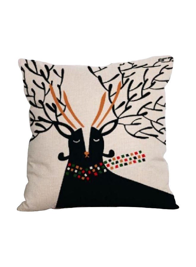 NIBEMINENT Printed Cushion Cover Beige/Black/Orange
