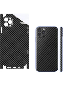 SARAOONT iPhone 11 Pro 1 Piece Carbon Fiber Skin Wrap and 2 Piece 10H Screen Protectors  - Image 2