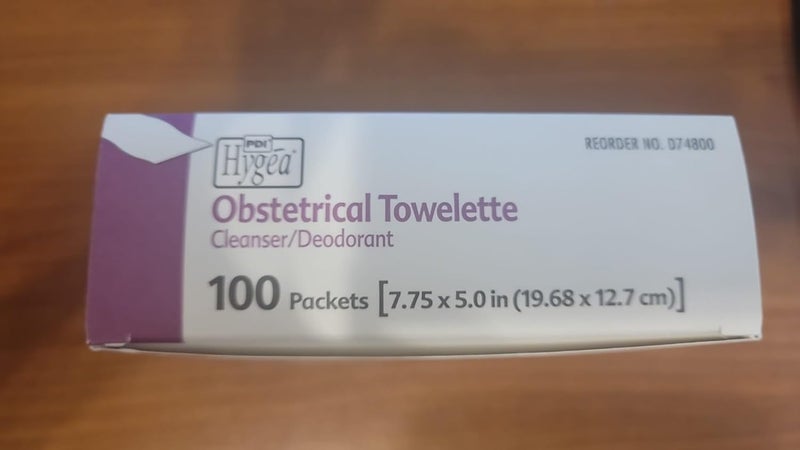 PDI Obstetrical Towelettes - Cleanser/Deodorant, Box of 100 Packets - Image 5