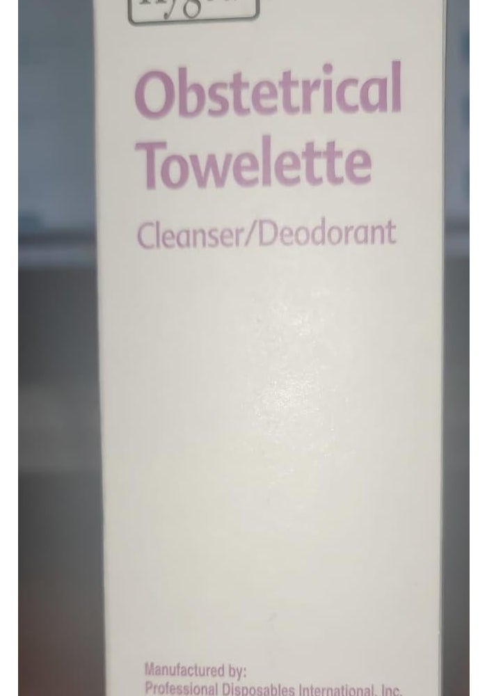 PDI Obstetrical Towelettes - Cleanser/Deodorant, Box of 100 Packets - Image 3