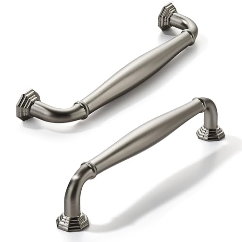 CABDM 10 Pack 4 Inch Hole Center Brushed Satin Nickel Heavy Duty Solid Cabinet pulls Ideal for Dressers Bathroom cabinets and Kitchens cabinets - Image 1
